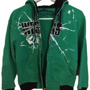 Vibrant Green Splatter Hoodie